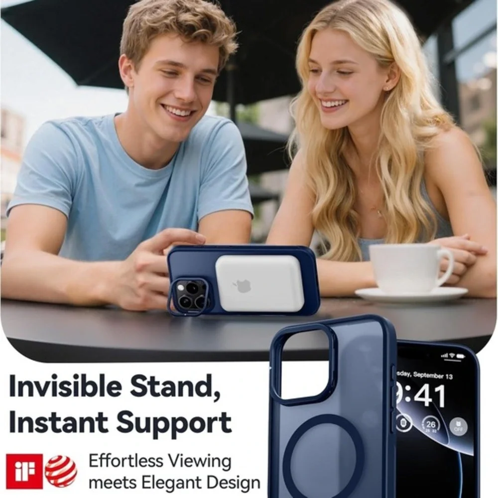 Casekoo Stash Stand & Mag Safe Iphone 15 Pro Deep‎ Sea Blue (5148)